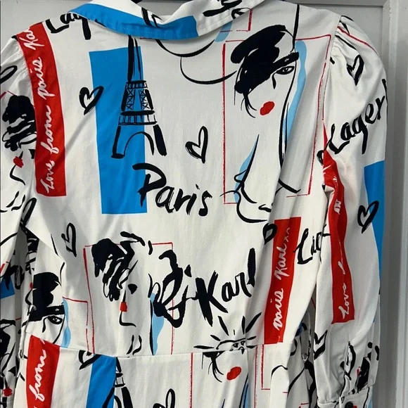 Karl Lagerfeld Paris mini shirt dress size 8 - Picture 7 of 8